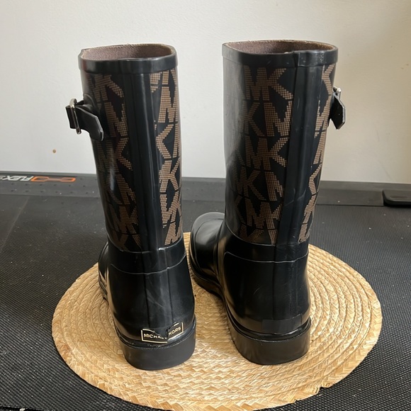 Michael Kors Rain Snow Winter Rubber Boots Size 10 - Picture 3 of 7